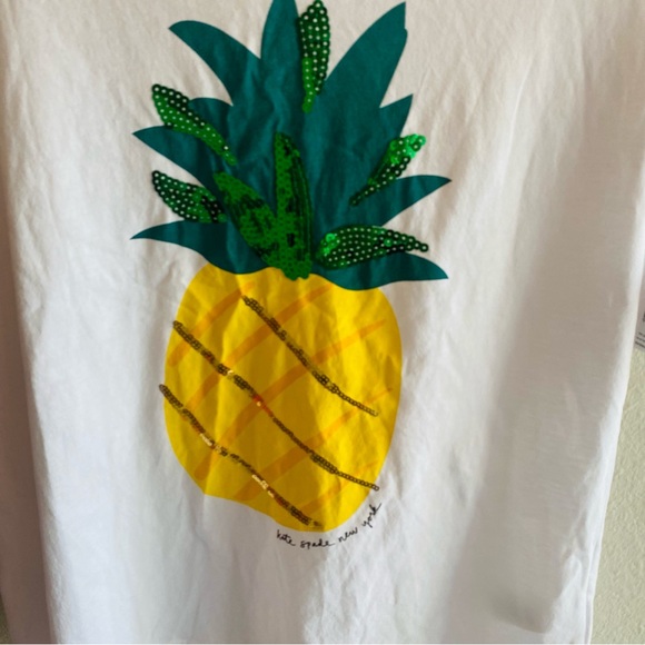 Kate Spade Pineapple Tee Shirt NWT Size S - Picture 4 of 8